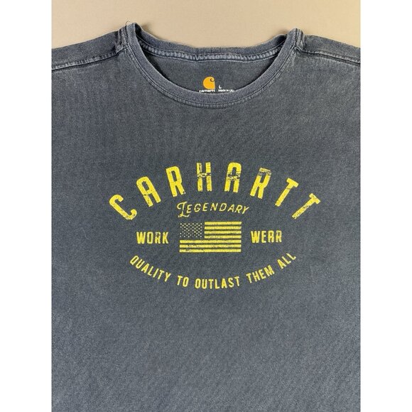 Carhartt Work Wear Quality To Outlast Them All Longsleeve Shirt USA Made Rare - Picture 3 of 7
